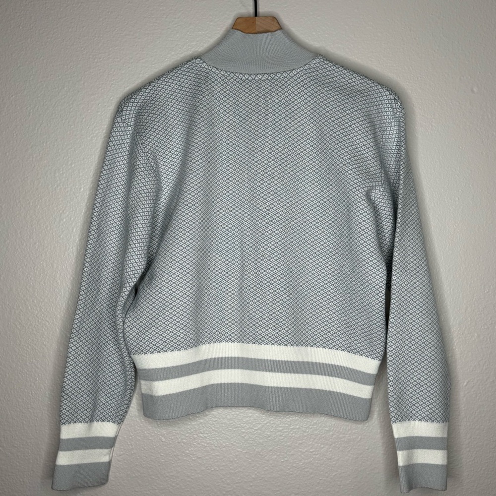 Varley Oregon Knit Sweater Jacket Light Grey Textured Zip- Up, size XS - Picture 6 of 9